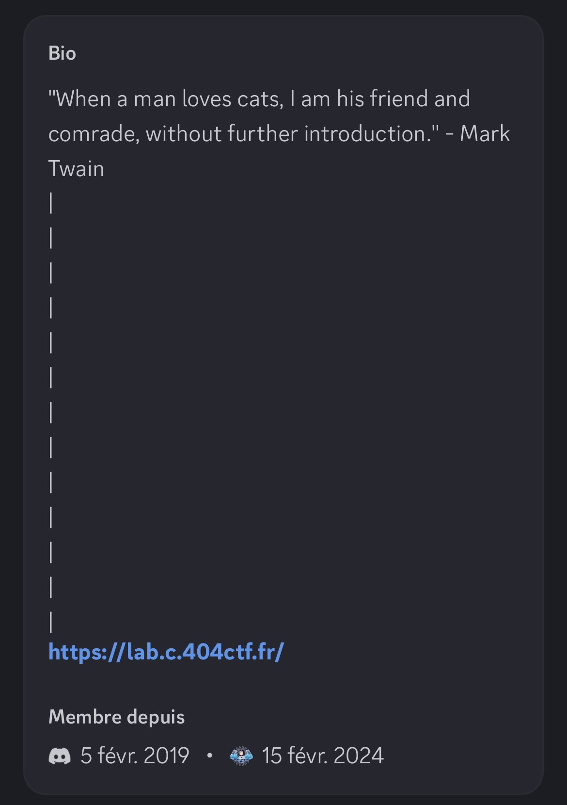 Discord profile